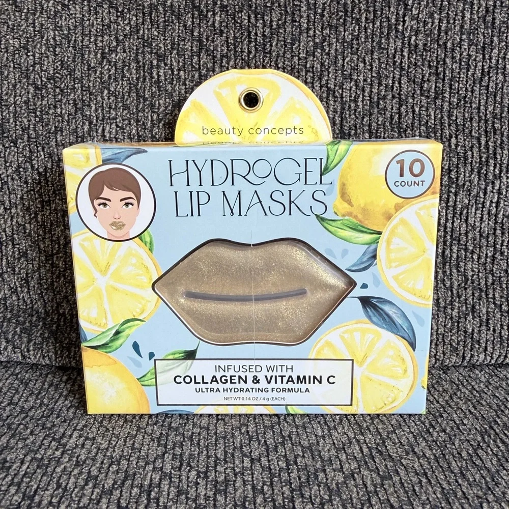 Beauty Concepts Hydrogel Lip Masks - Lemon Yellow Collagen + Vitamin C, 10 Count - Picture 2 of 3
